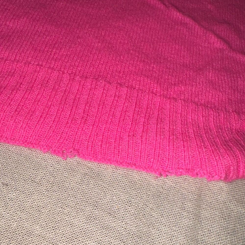 Lilly Pulitzer 100% Cashmere Hot Pink V-Neck Poncho Sweater Womens XS/S Oversize - Picture 5 of 7
